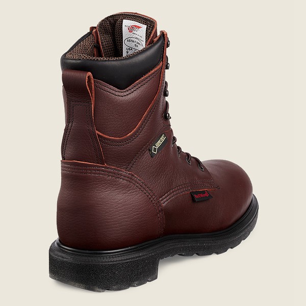 Red Wing Work Boots Burgundy - Mens Supersole® 2.0 - 8-inch Insulated Waterproof Soft Toe - 9240-VUN